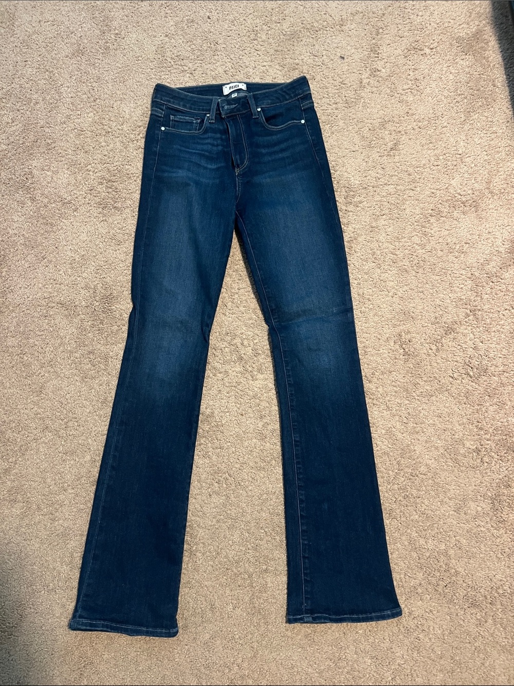 PAIGE Dark Indigo Bootcut Jeans